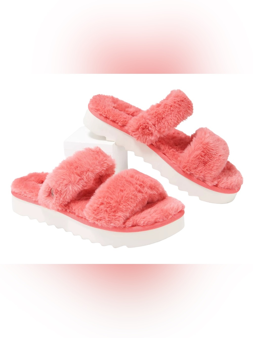 Koolaburra by UGG Women's Furr-Ah Slides Rose of Sharon Size 9